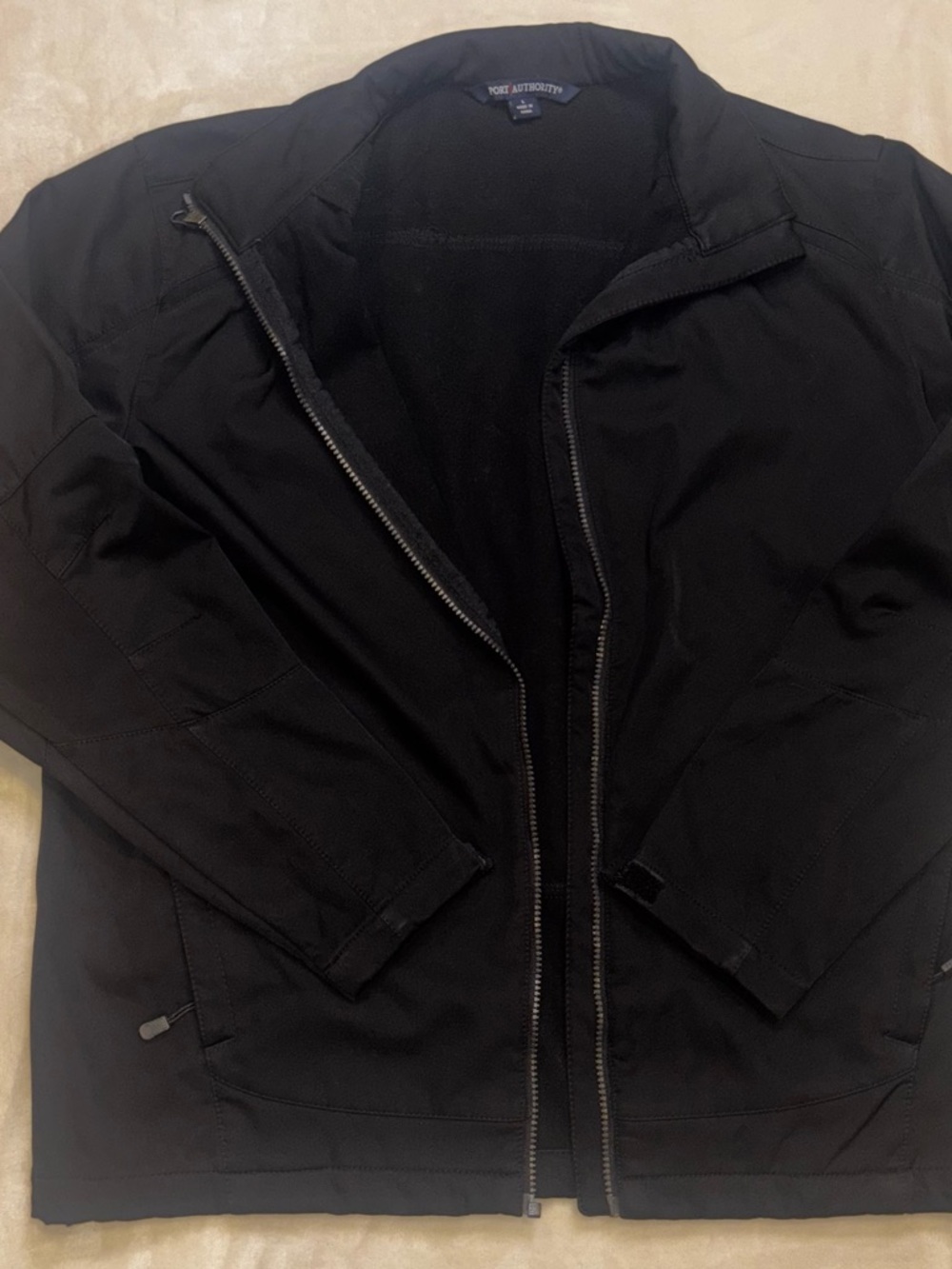Port Authority Black Lightweight Zip-Front Shirt Jacket